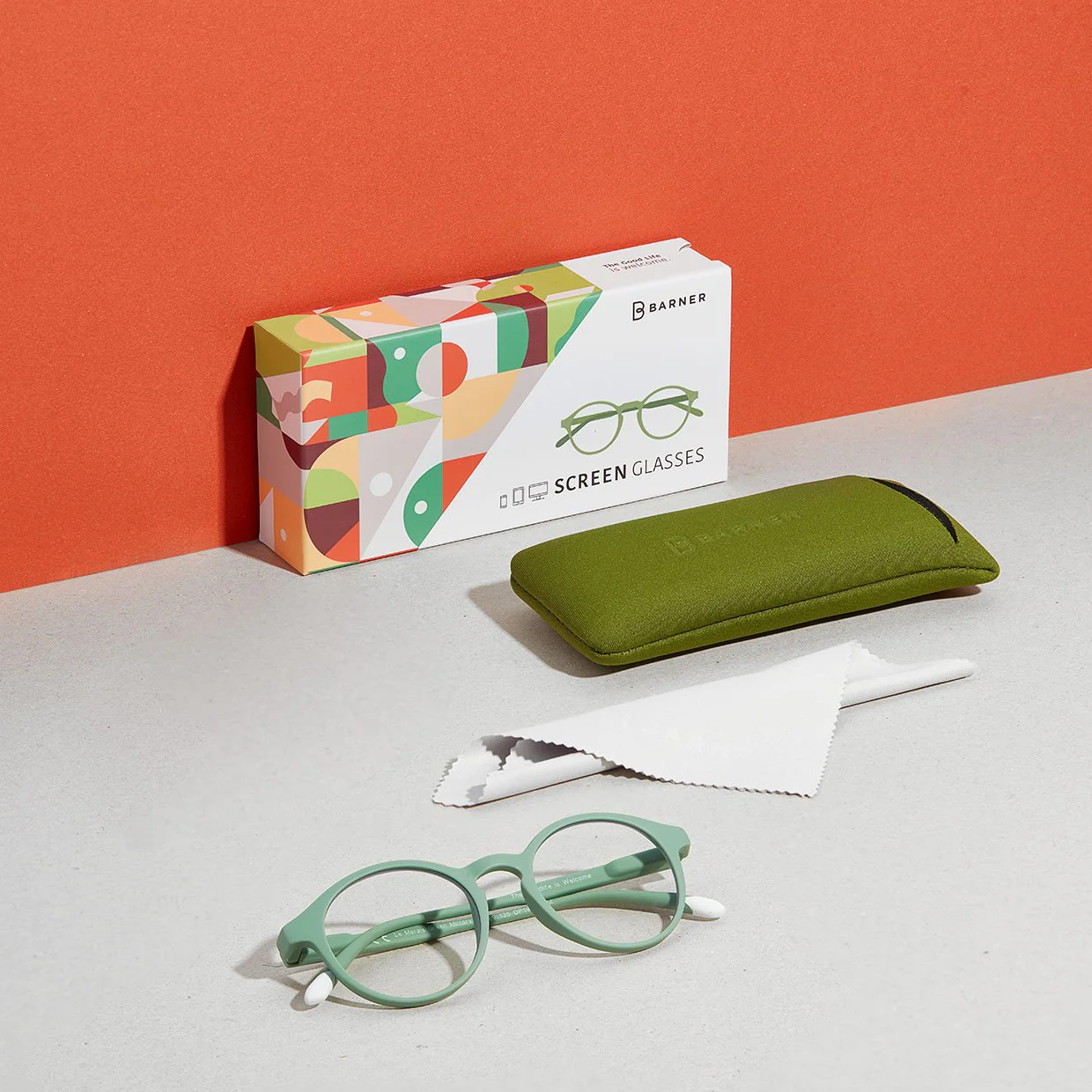 BARNER | Le Marais | Blue Light Glasses | Military Green - Image 4