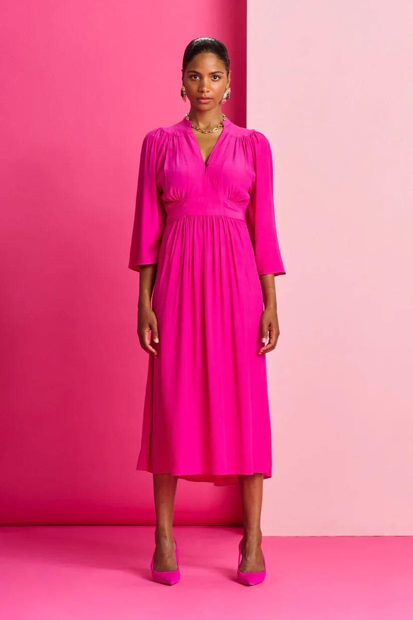 POM AMSTERDAM | Imperial Fuchsia Dress | Pink - Image 4