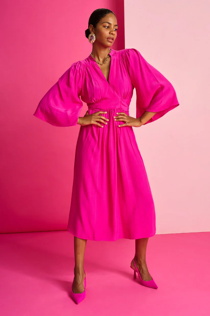 POM AMSTERDAM | Imperial Fuchsia Dress | Pink - Image 5