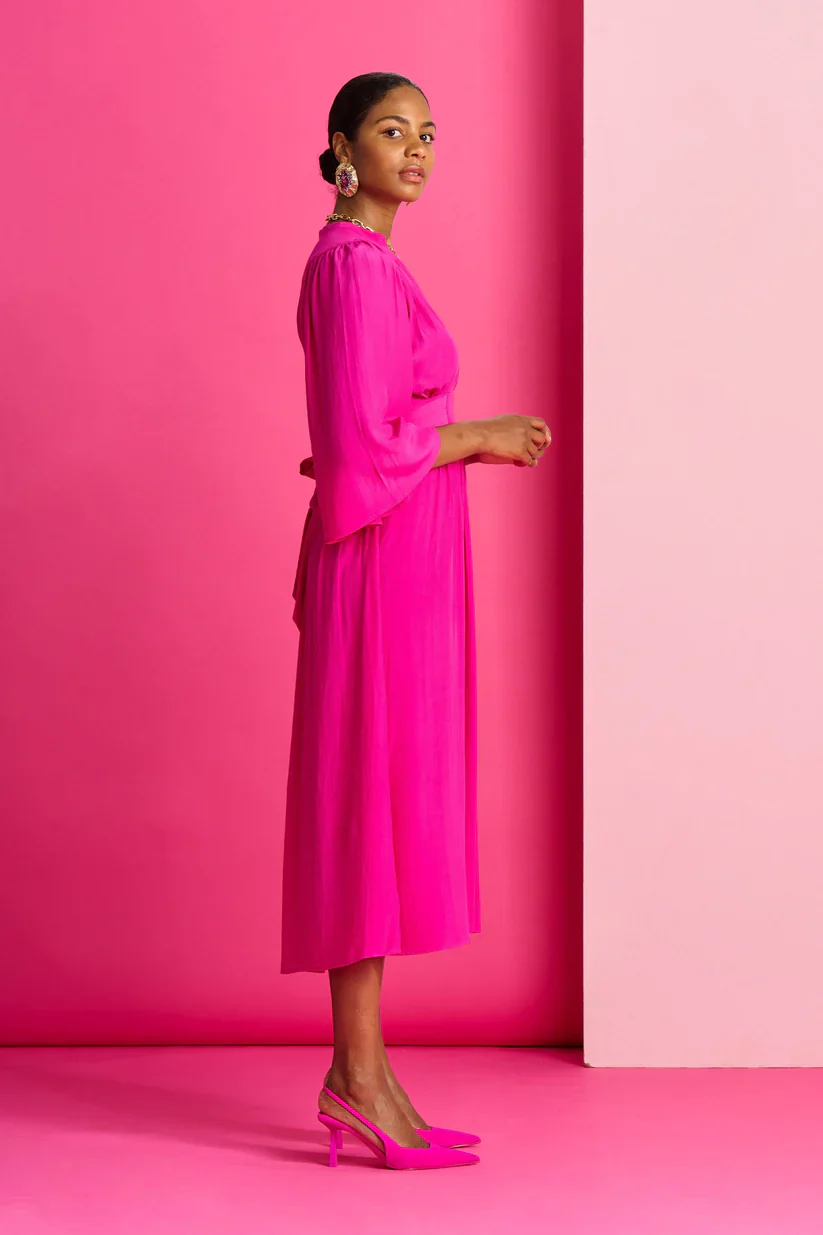 POM AMSTERDAM | Imperial Fuchsia Dress | Pink - Image 6