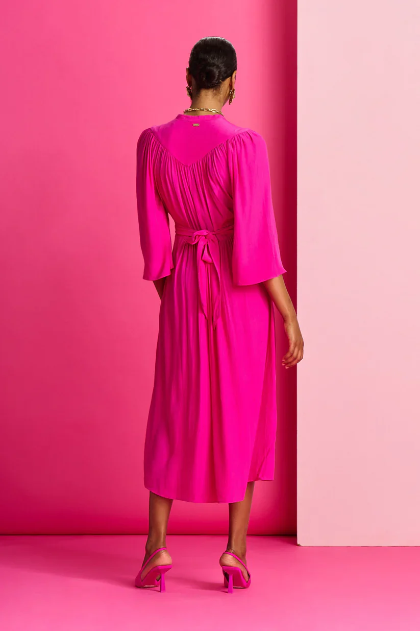 POM AMSTERDAM | Imperial Fuchsia Dress | Pink - Image 7