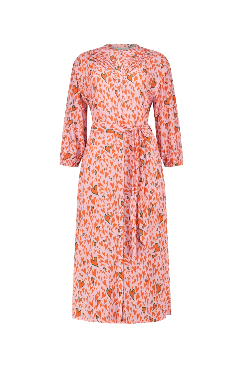 POM AMSTERDAM | Stella Heart to Heart Dress | Pink - Image 6