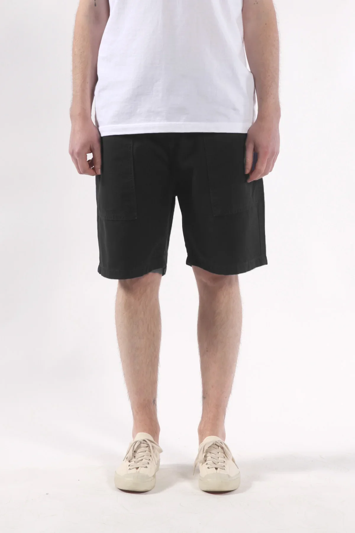 SERVICE WORKS | Pinstripe Denim Part Timer Shorts | Indigo - Image 6
